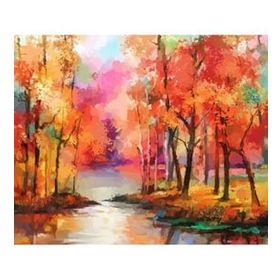 Parla Canvas Sonbaharın Rengi Sayılarla Rulo 40x50 cm Boyama Seti Duvar Sticker