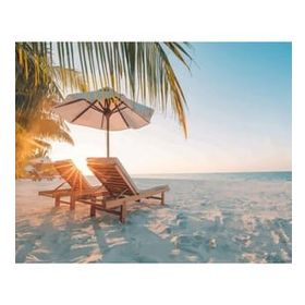 Parla Canvas Tatil Hayatı Rulo 40x50 cm Renkli Sayılarla Boyama Seti Duvar Sticker