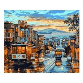 Parla Canvas Tramvay Sayılarla Rulo 90x110 cm Boyama Seti Duvar Sticker