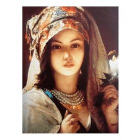 Parla Canvas Türkmen Kızı Sayılarla Rulo 60x75 cm Boyama Seti Duvar Sticker