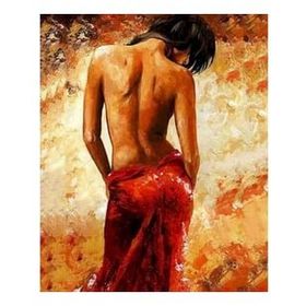 Parla Canvas Tutkulu Kadın Sayılarla Rulo 60x75 cm Boyama Seti Duvar Sticker