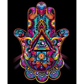 Parla Canvas Üçüncü Göz Sayılarla Rulo 70x90 cm Renkli Boyama Seti Duvar Sticker