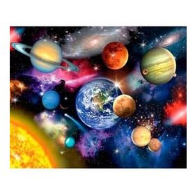 Parla Canvas Uzay ve Gezegenler Sayılarla Rulo 90x110 cm Renkli Boyama Seti Duvar Sticker