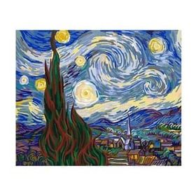 Parla Canvas Van Gogh Yıldızlı Geceler Sayılarla Rulo 40x50 cm Boyama Seti Duvar Sticker