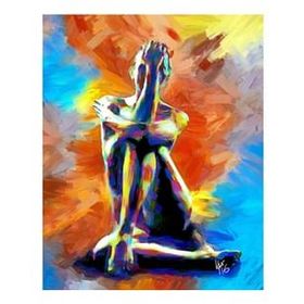 Parla Canvas Yanlız Kadın Sayılarla Rulo 60x75 cm Renkli Boyama Seti Duvar Sticker