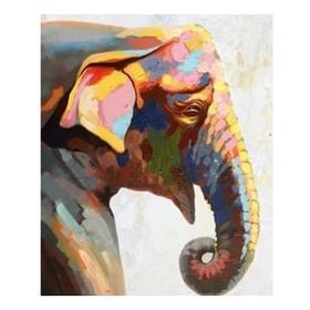 Parla Canvas Yaşlı Fil Rulo 50x65 cm Renkli Sayılarla Boyama Seti Duvar Sticker