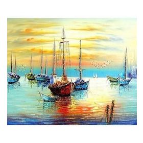 Parla Canvas Yelken Rulo 60x75 cm Renkli Sayılarla Boyama Seti Duvar Sticker