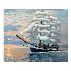 Parla Canvas Yelkenli Gemi Sayılarla Rulo 40x50 cm Boyama Seti Duvar Sticker