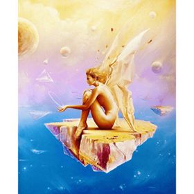 Parla Canvas Yukarıdaki Melek Rulo 60x75 cm Renkli Sayılarla Boyama Seti Duvar Sticker