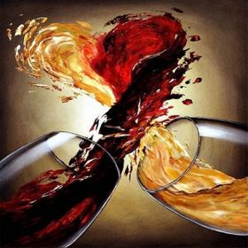 Parla İki Kadeh 100x140 cm Sayılarla Rulo Canvas Boyama Seti