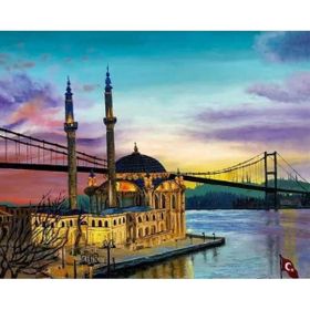 Parla İstanbul Ortaköy 100x140 cm Rulo Canvas Boyama Seti