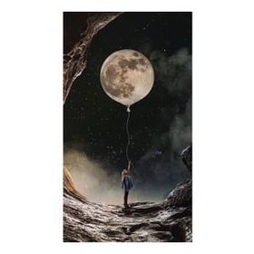 Parla Uçan Dolunay 50x65 cm Sayılarla Rulo Canvas Boyama Seti