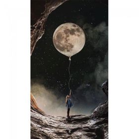 Parla Uçan Dolunay 70x90 cm Sayılarla Rulo Canvas Boyama Seti
