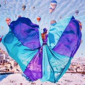 Parla Uçuşan Elbise 40x50 cm Sayılarla Rulo Canvas Boyama Seti