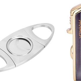 Parmida Gunmetal Üç Torch Çakmak ve Metal Kesici Set