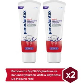 Parodontax Diş Eti Güçlendirme Koruma Hyalüronik Asitli 2x75 ml Beyazlatıcı Diş Macunu