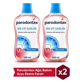 Parodontax Ekstra Ferah 2x500 ml Günlük Diş Eti Bakımı Ağız Çalkalama Suyu