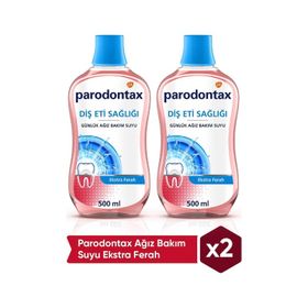 Parodontax Ekstra Ferah 2x500 ml Günlük Diş Eti Bakımı Ağız Çalkalama Suyu