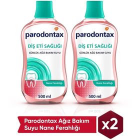 Parodontax Nane Ferahlığı Günlük Diş Eti Bakımı 2x500 ml Ağız Çalkalama Suyu