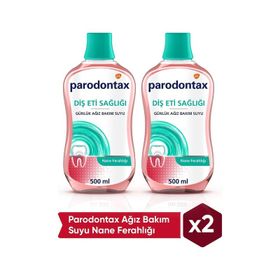 Parodontax Nane Ferahlığı Günlük Diş Eti Bakımı 2x500 ml Ağız Çalkalama Suyu