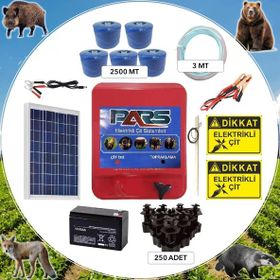 Pars 2500 Demir Direk İz Elektrikli Çit Ayı-Domuz Kovucu Eco Set