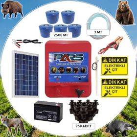 Pars 2500 Demir Direk İz Elektrikli Çit Ayı-Domuz Kovucu Eco Set