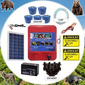 Pars 2500 Demir Direk İz Elektrikli Çit Ayı-Domuz Kovucu Eco Set