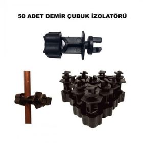 Pars 50 Adet Elektrikli Bahçe Çit Sistemi Demir Direk İzolatörü