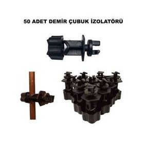 Pars 50 Adet Elektrikli Bahçe Çit Sistemi Demir Direk İzolatörü