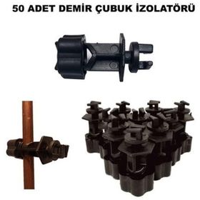 Pars 50 Adet Elektrikli Bahçe Çit Sistemi Demir Direk İzolatörü