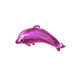 Parti Bulutu Pembe Yunus Balığı Folyo Balon