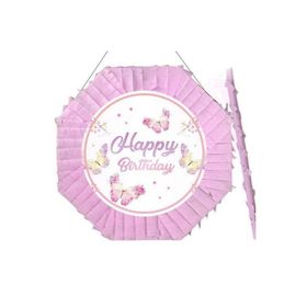 Parti Dükkanım Kelebek Pembe 42 cm Pinyata + Sopası