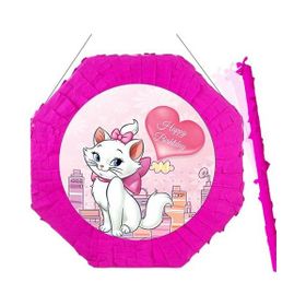 Parti Dükkanım Pembe Kedi Pinyata 42 cm + Sopası