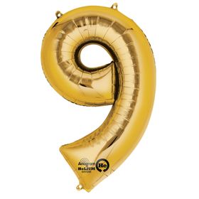 Parti Paketi 9 Sayısı Altın Supershape Folyo Balon