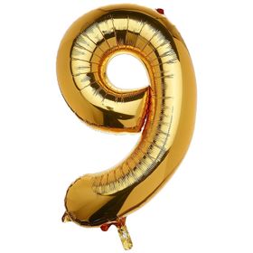 Parti Paketi 9 Sayısı Altın Supershape Folyo Balon