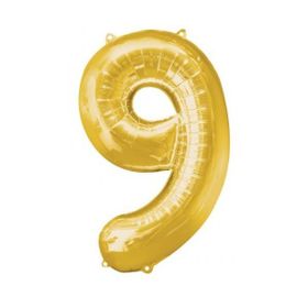 Parti Paketi 9 Sayısı Altın Supershape Folyo Balon