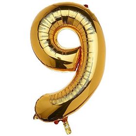 Parti Paketi 9 Sayısı Altın Supershape Folyo Balon