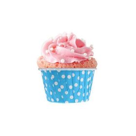 Parti Şöleni Mavi Puanlı Muffin Kek Kapsülü