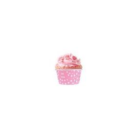 Parti Şöleni Pembe Puanlı Muffin Kek Kapsülü