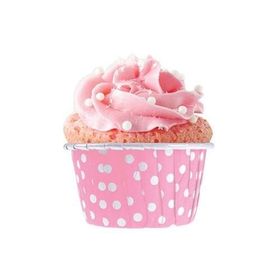 Parti Şöleni Pembe Puanlı Muffin Kek Kapsülü