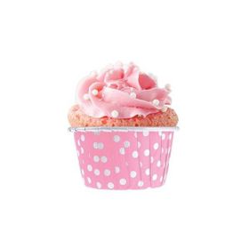 Parti Şöleni Pembe Puanlı Muffin Kek Kapsülü
