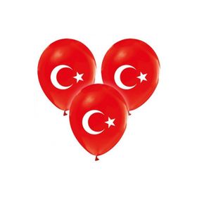 Parti Şöleni Türk Bayraklı Baskılı 20 Adet Balon