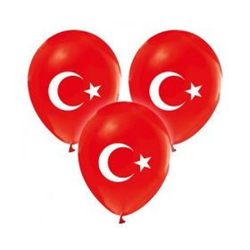 Parti Şöleni Türk Bayraklı Baskılı 20 Adet Balon