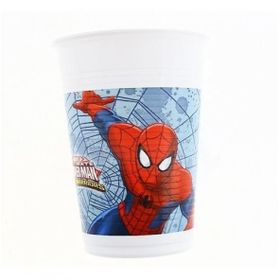 PartiBulutu 200 cc 8'li Spiderman Savaşçı Plastik Bardak