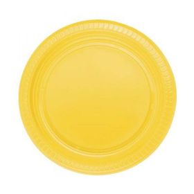 PartiBulutu 22 cm 25'li Sarı Plastik Tabak