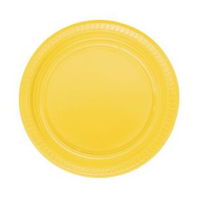 PartiBulutu 22 cm 25'li Sarı Plastik Tabak