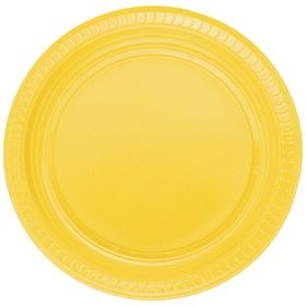 PartiBulutu 22 cm 25'li Sarı Plastik Tabak