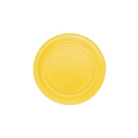 PartiBulutu 22 cm 25'li Sarı Plastik Tabak