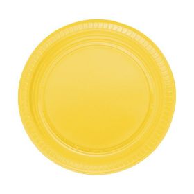 PartiBulutu 22 cm 25'li Sarı Plastik Tabak