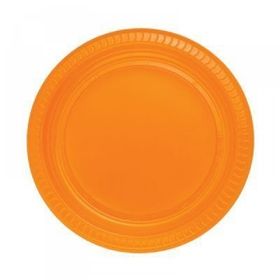 PartiBulutu 22 cm 25'li Turuncu Plastik Tabak
